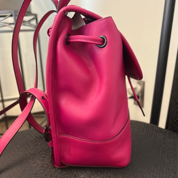Coach Pink Leather Backpack - Picture 4 of 9